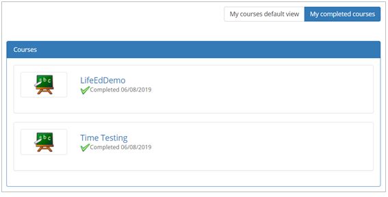 completed courses